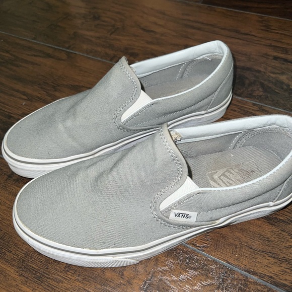 Vans Shoes - gray slip ons